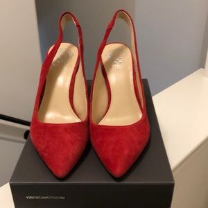 Pre loved Vince Camuto Suede sling back